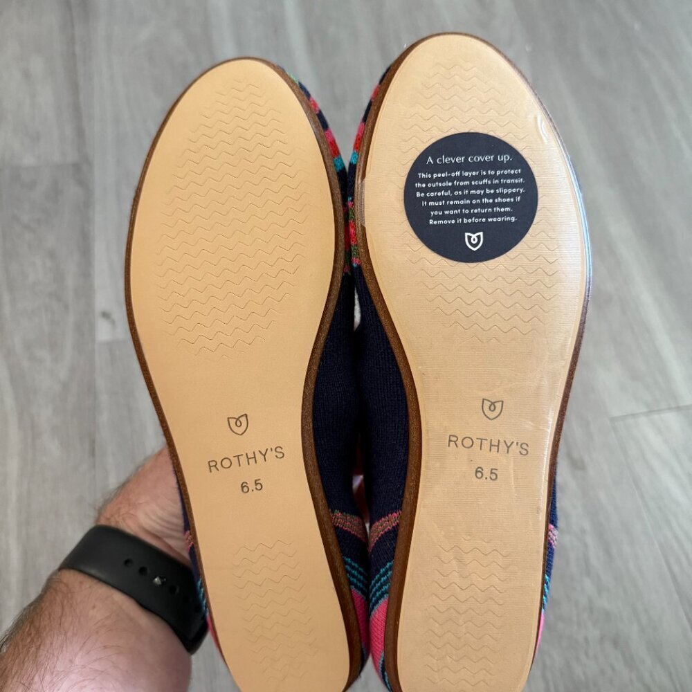 Rothy’s The Loafer Multicolor Stripe Size 6.5 - Picture 5 of 5